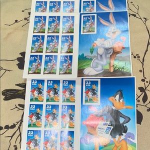 Daffy Duck 1999 & Bugs Bunny 1996 stamps